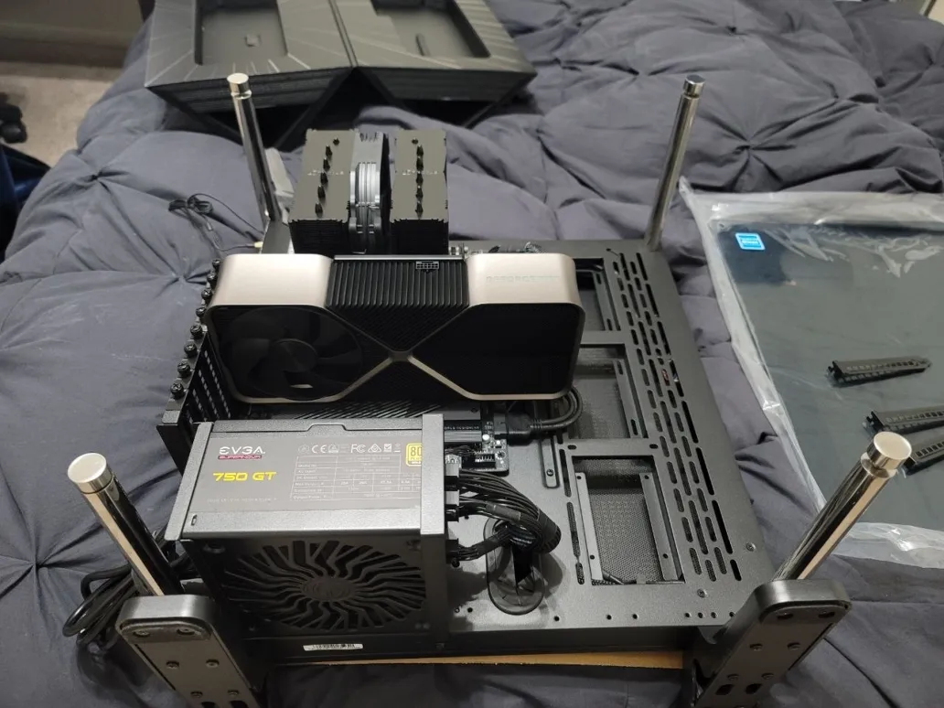 Custom PC build in progress
