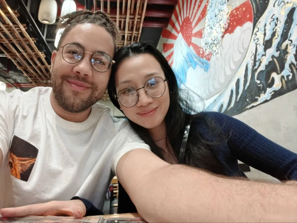 Selfie of my partner and I together